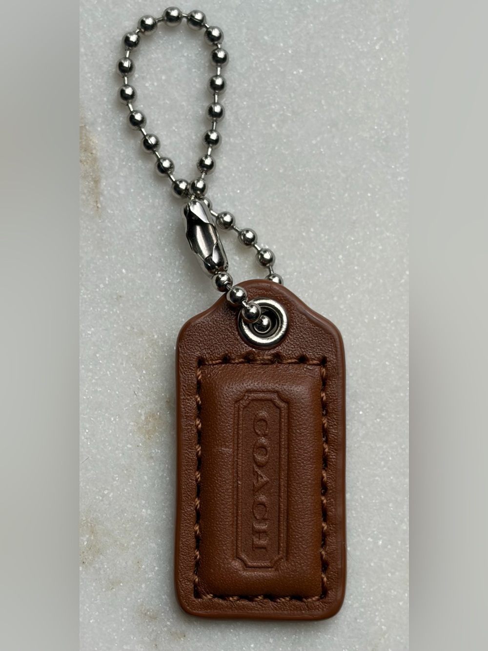 Coach Hangtag Saddle Brown Nickel Replacement